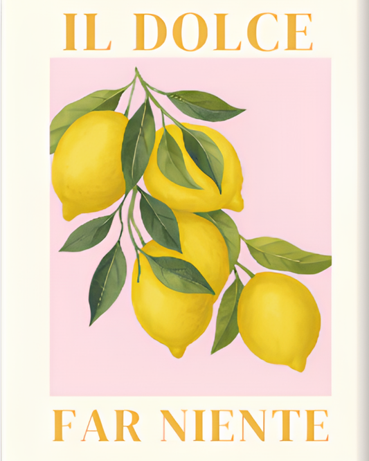 Branche de citronnier – mini-toile de peinture par numéros, 20x25 cm