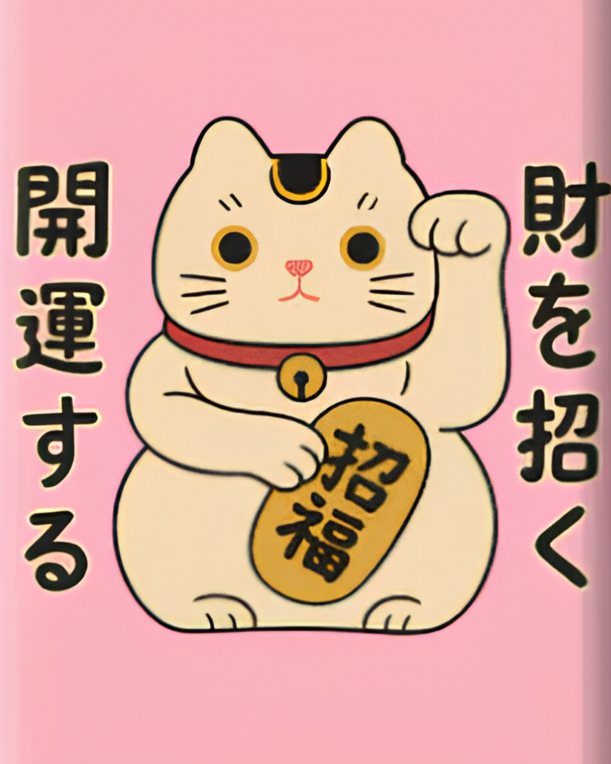 Maneki Neko mini paint by numbers canvas, 20x25 cm