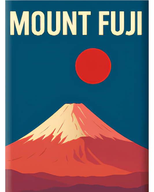 Mont Fuji – mini-toile de peinture par numéros, 20x25 cm