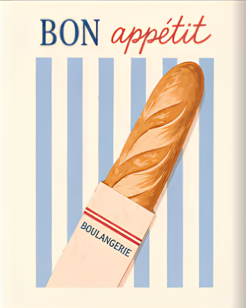 Bon Appétit mini paint by numbers canvas, 20x25 cm