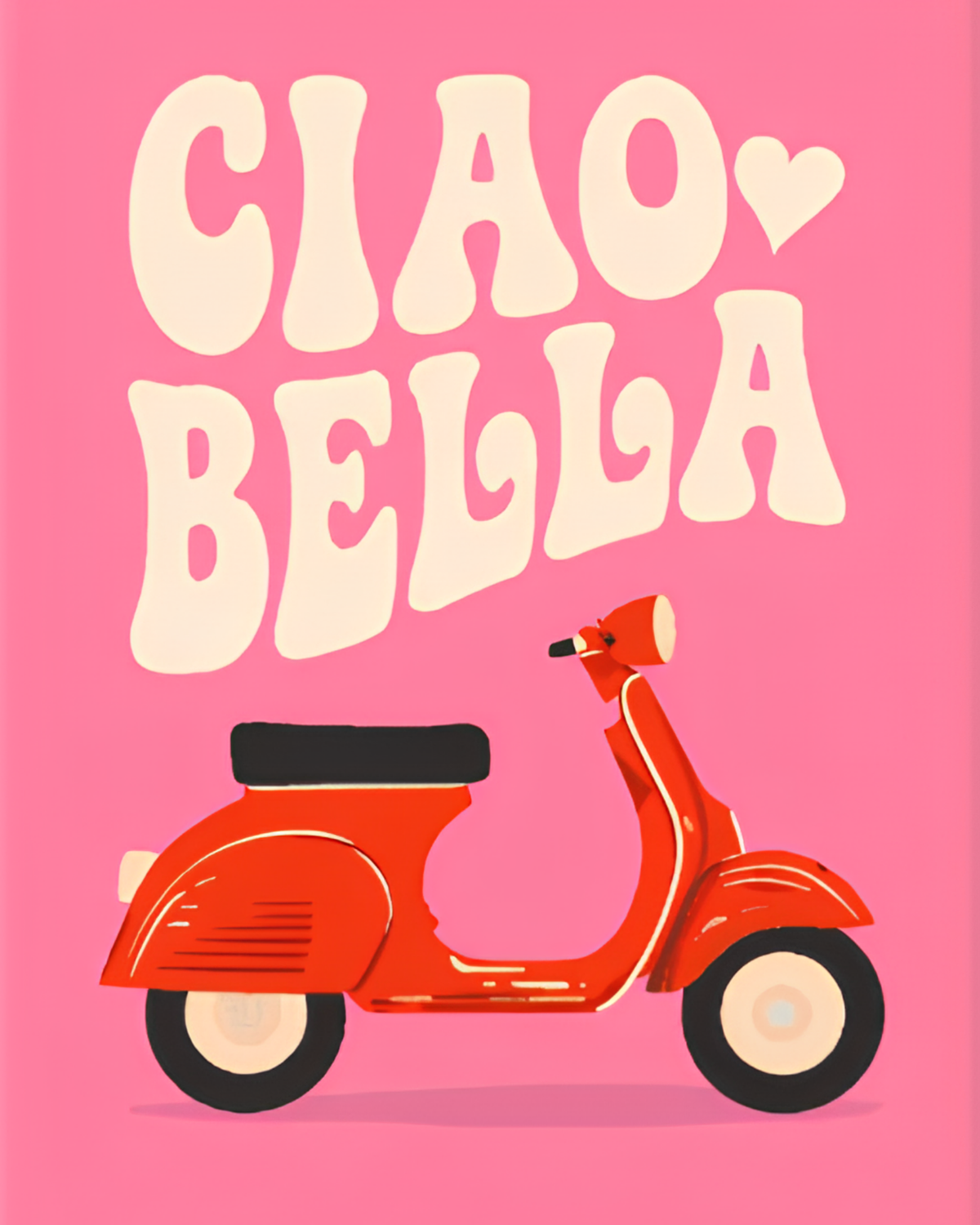Ciao Bella mini paint by numbers canvas, 20x25 cm