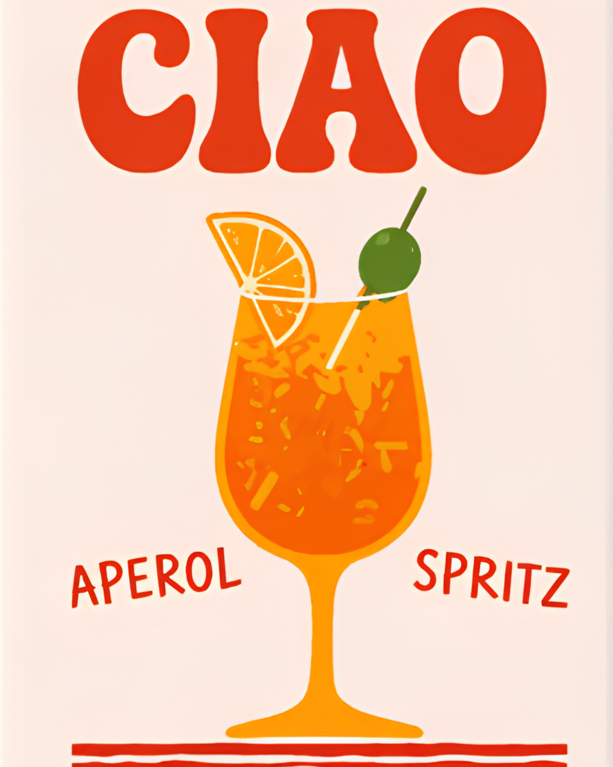 Ciao Spritz mini paint by numbers canvas, 20x25 cm