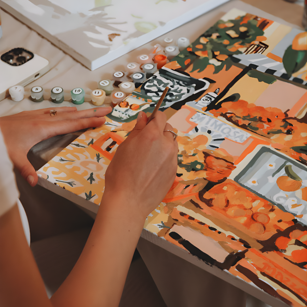 Marché – kit de peinture par numéros, 40x50 cm