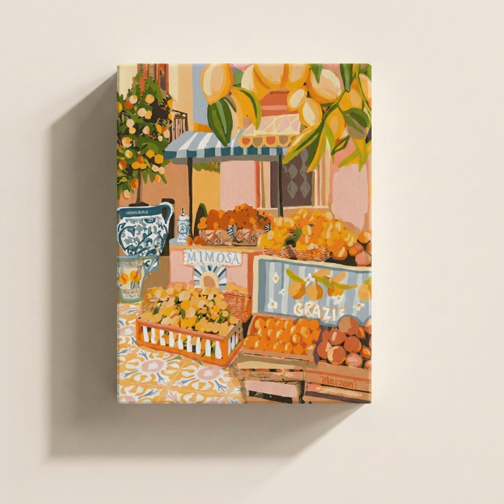 Marché – kit de peinture par numéros, 40x50 cm