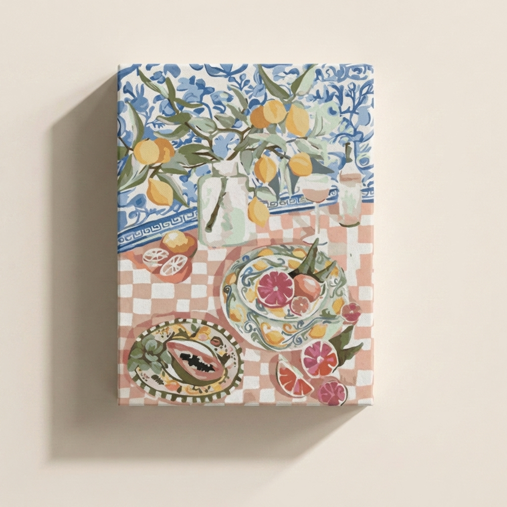 Picnic paint by numbers kit, 40x50 cm