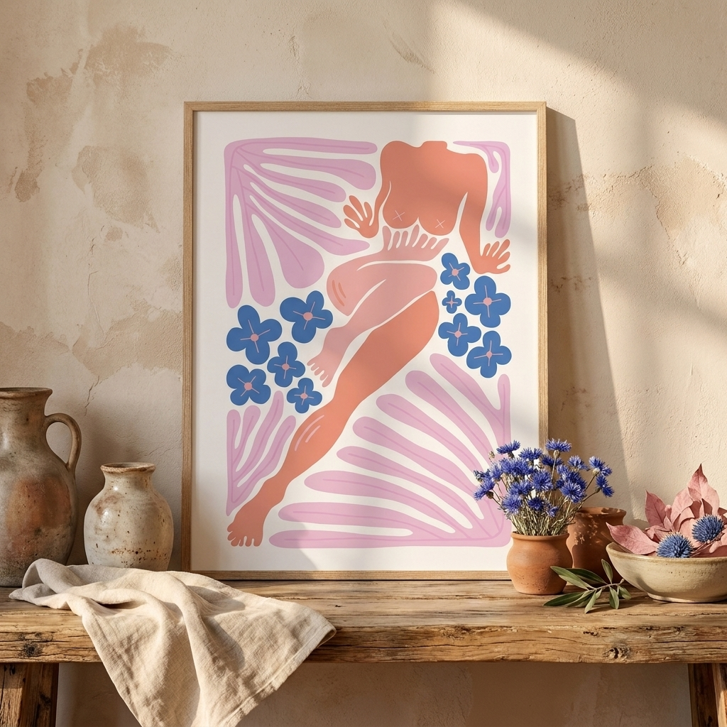 Femme paint by numbers kit, 40x50 cm