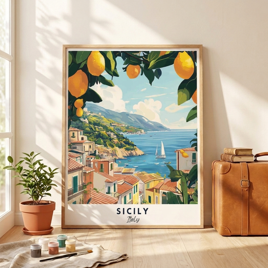 Sicily paint by numbers kit, 40x50 cm