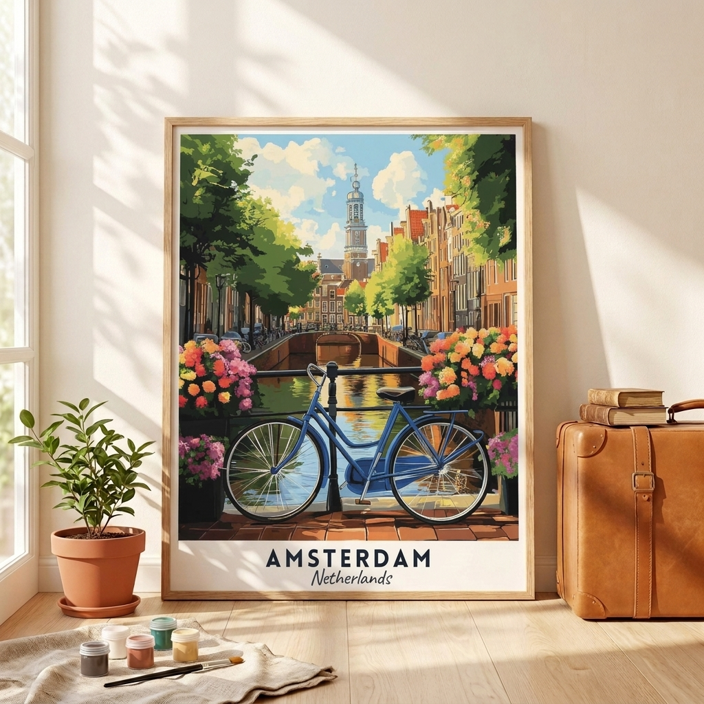Amsterdam paint by numbers kit, 40x50 cm