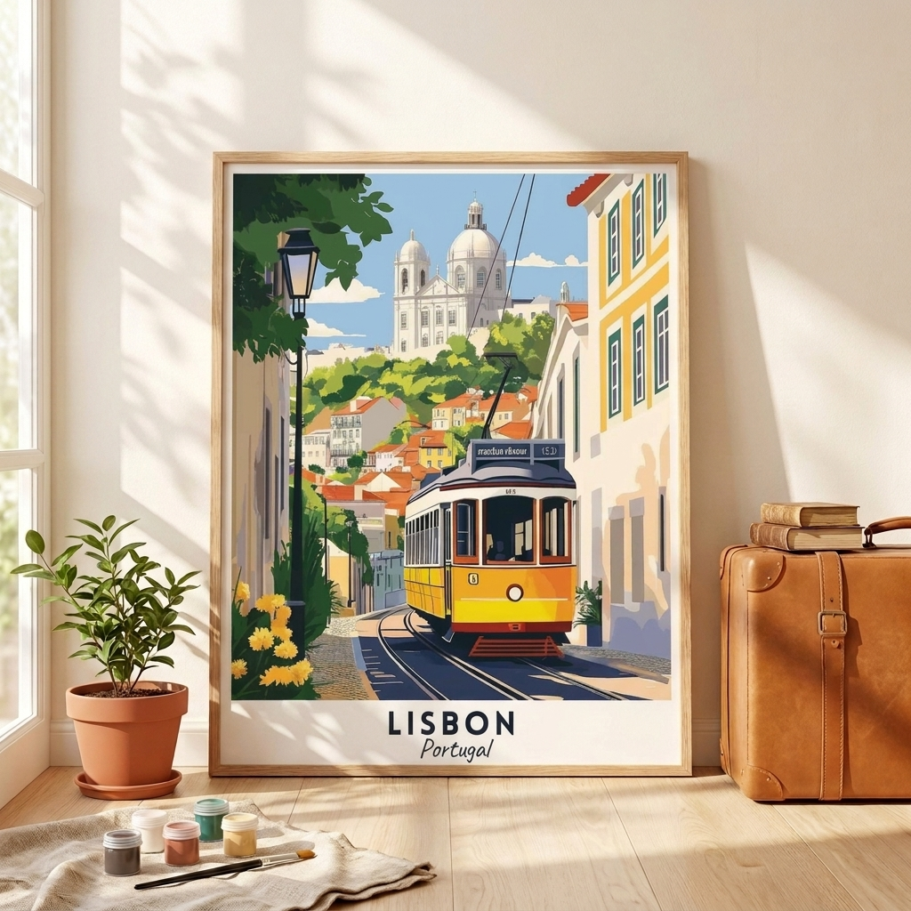 Lisbon paint by numbers kit, 40x50 cm
