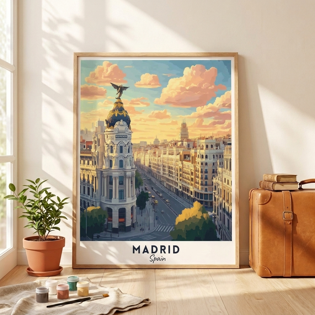 Madrid paint by numbers kit, 40x50 cm