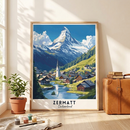 Zermatt paint by numbers kit, 40x50 cm