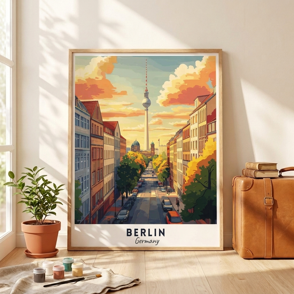 Berlin paint by numbers kit, 40x50 cm
