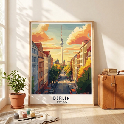 Berlin paint by numbers kit, 40x50 cm