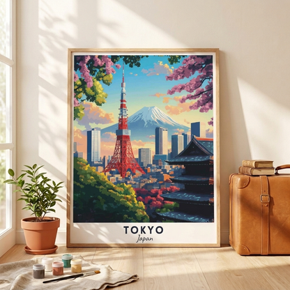 Tokyo paint by numbers kit, 40x50 cm