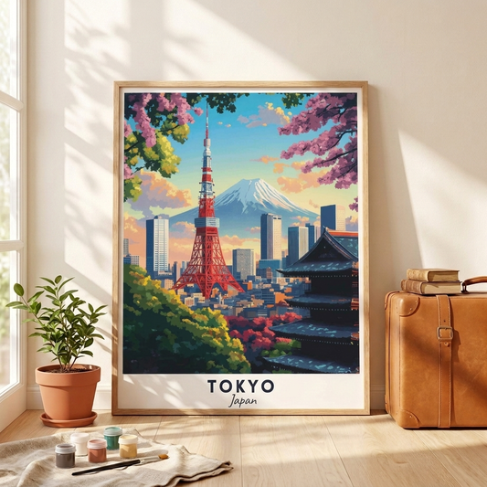 Tokyo paint by numbers kit, 40x50 cm