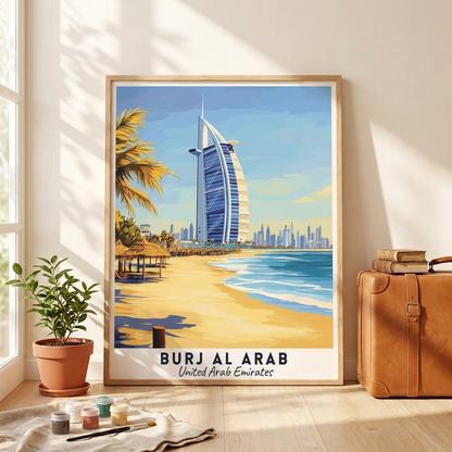 Burj Al Arab paint by numbers kit, 40x50 cm