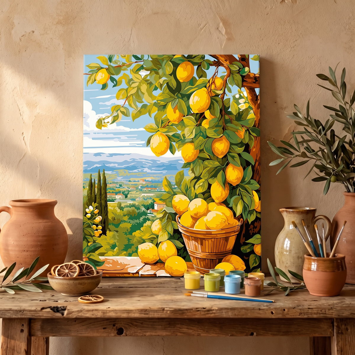 Mediterranean Morning paint by numbers kit, 40x50 cm