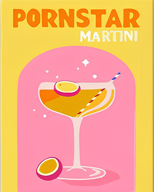 Pornstar Martini – mini-toile de peinture par numéros, 20x25 cm