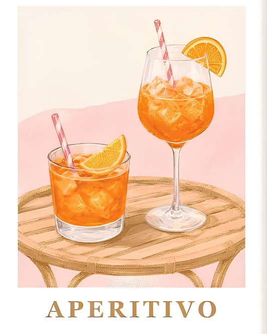 Aperitivo mini paint by numbers canvas, 20x25 cm